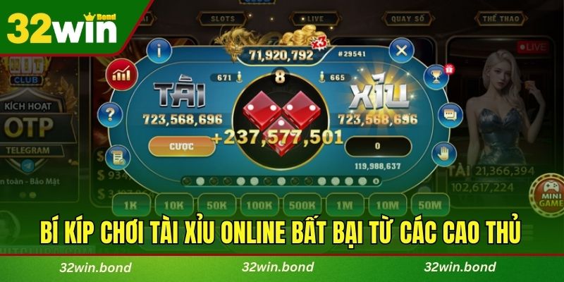 Bí kíp chơi tài xỉu online bất bại từ các cao thủ