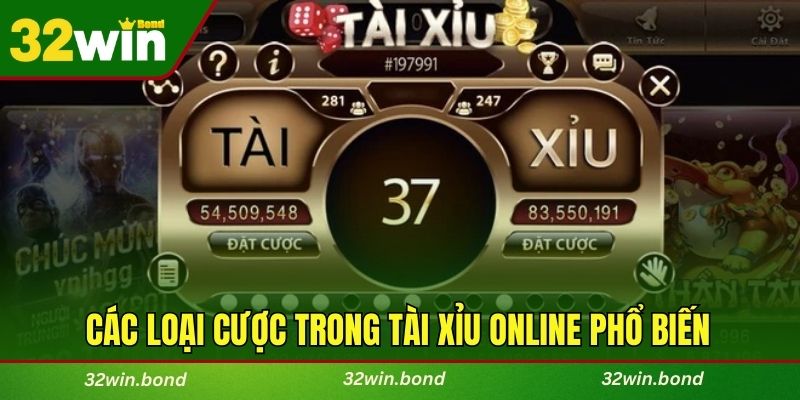 Tổng hợp các loại cược trong tài xỉu online phổ biến